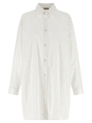 Blusa de algodón blanca