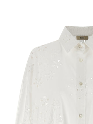 Blusa de algodón blanca
