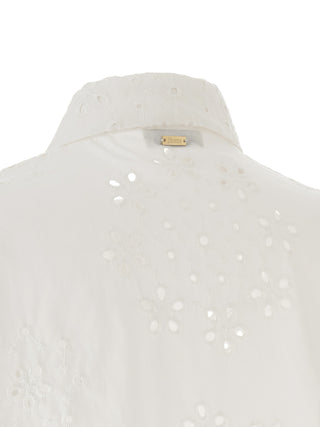 Blusa de algodón blanca