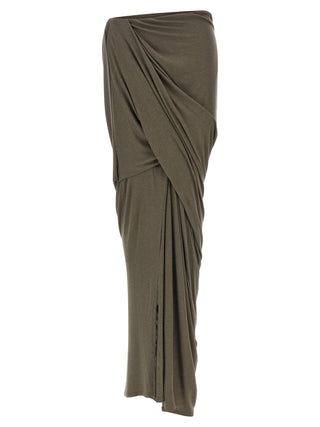 Gray Tencel Mini Skirt