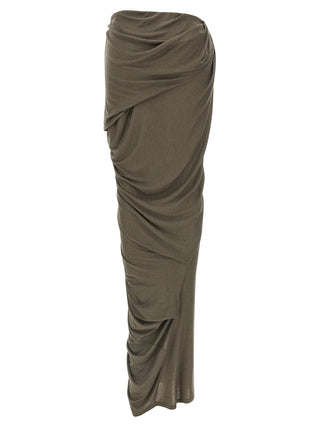 Gray Tencel Mini Skirt