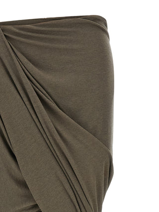 Gray Tencel Mini Skirt