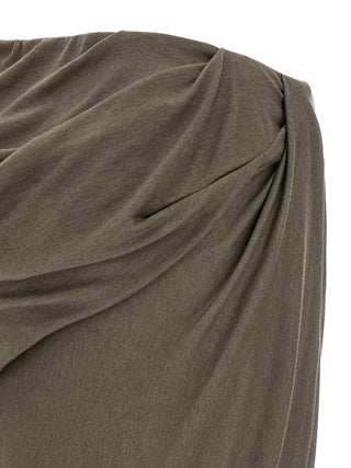 Gray Tencel Mini Skirt