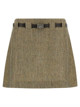 Multicolor Linen Long Skirt