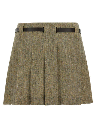 Multicolor Linen Long Skirt