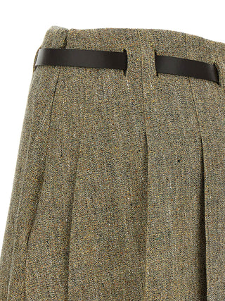 Multicolor Linen Long Skirt