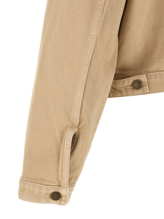 Beige Cotton Denim Jacket