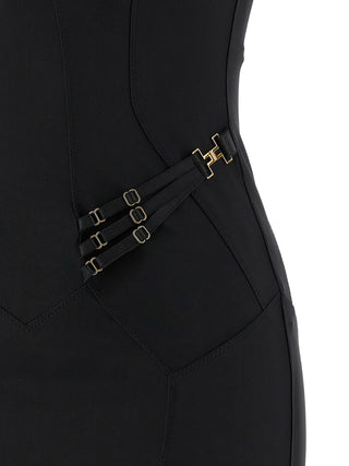 Black Polyamide Midi Dress