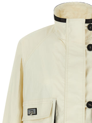White Linen Full-Length Jacket