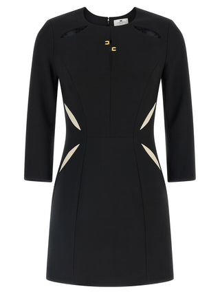 Bicolor Polyester Short Dress