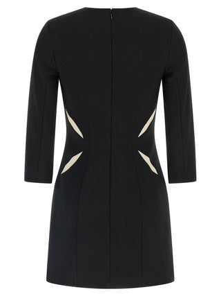 Bicolor Polyester Short Dress