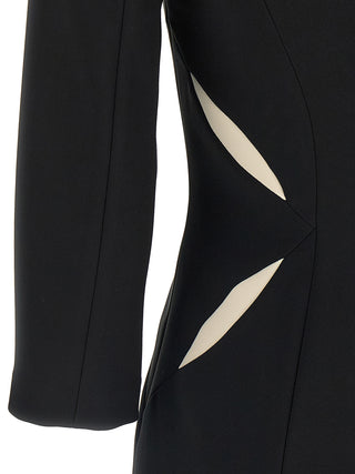 Bicolor Polyester Short Dress