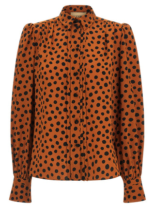 Orange Silk Blouse