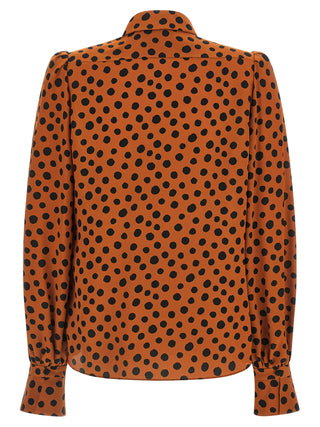Orange Silk Blouse