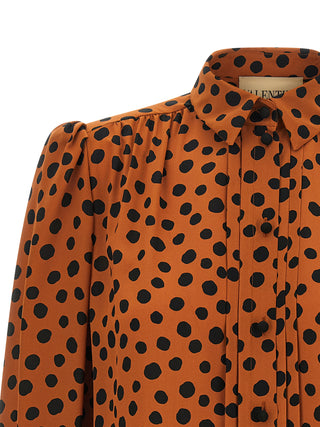 Orange Silk Blouse