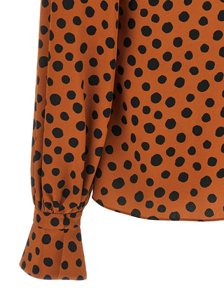 Orange Silk Blouse