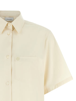 Blusa beige de algodón