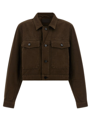 Chaqueta vaquera marrón de algodón