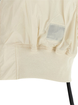 Beige Nylon Sleeveless Jacket