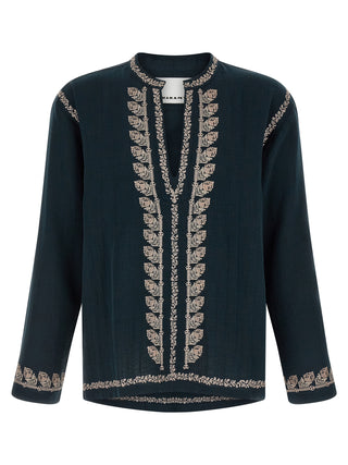 Blue Cotton Blouse