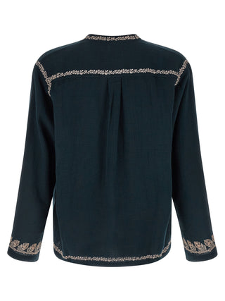 Blue Cotton Blouse