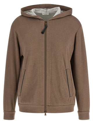 Brown Cotton Hoodie
