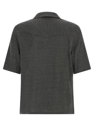 Gray Linen Blouse
