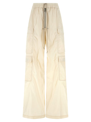 Beige Nylon Cargo Pants