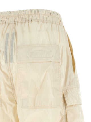 Beige Nylon Cargo Pants