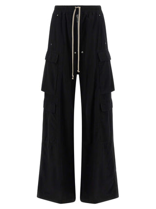 Black Cotton Cargo Pants