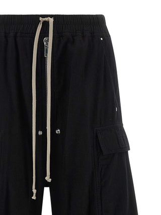 Pantalones cargo de algodón negro  