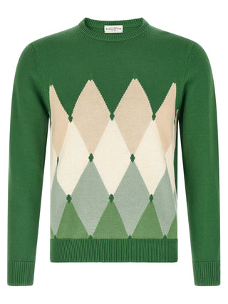 Bicolor Cotton Cardigan