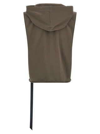 Brown Cotton Sleeveles Sweater