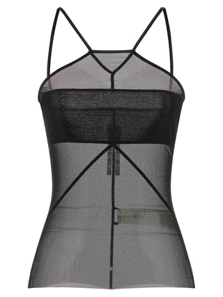 Camiseta sin mangas de nylon negra