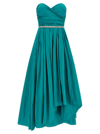 Bicolor Polyester Long Dress