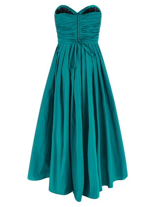 Bicolor Polyester Long Dress