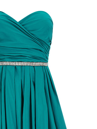 Bicolor Polyester Long Dress