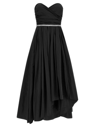 Black Polyester Long Dress