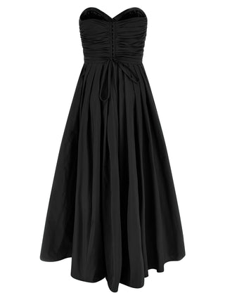 Black Polyester Long Dress