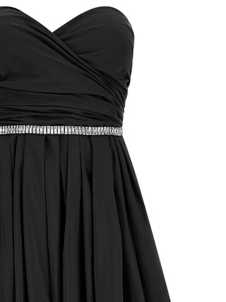 Black Polyester Long Dress