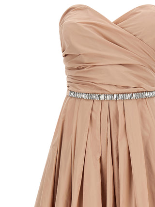 Multicolor Polyester Long Dress