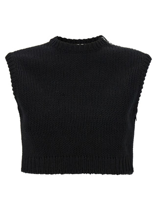 Cárdigan de algodón negro