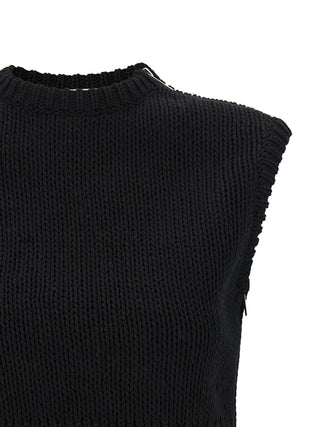 Cárdigan de algodón negro