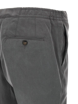 Gray Lyocell Casual Pants