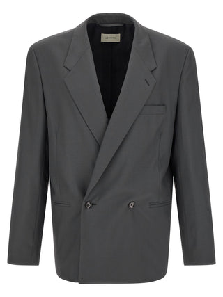 Gray Polyester Blazer