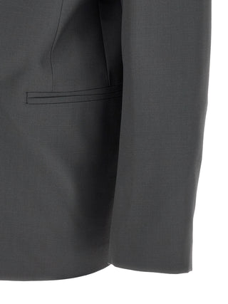 Gray Polyester Blazer