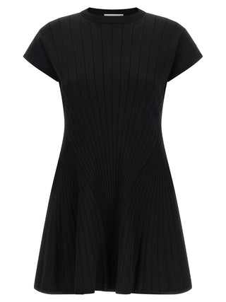 Black Viscose Short Dress