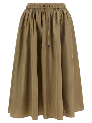 Bicolor Polyester Midi Skirt