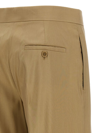 Beige Virgin Wool Dress Pants