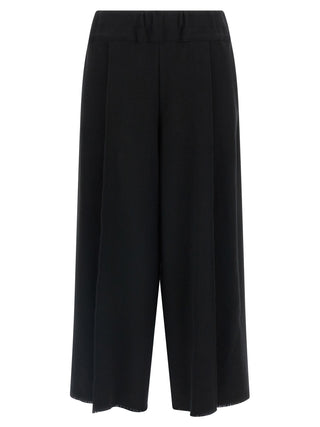 Black Cotton Casual Pants